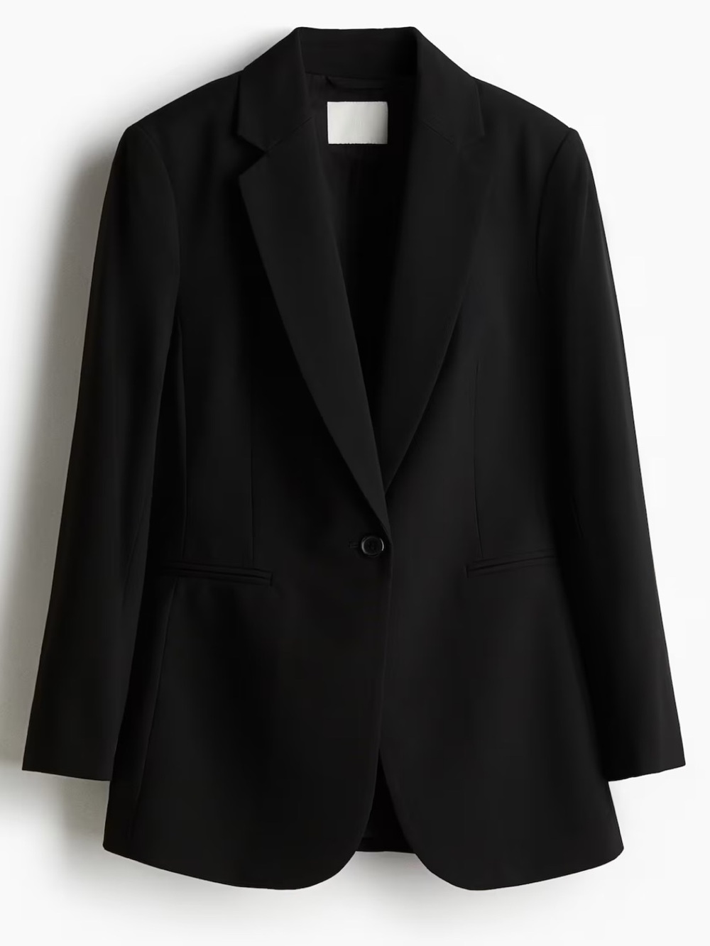 H&M Black Single-Button Tailored Blazer